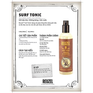 Dưỡng Tóc, Tạo Phồng Chai Xịt REUZEL Surf Tonic 355ml - Hàng Chính Hãng