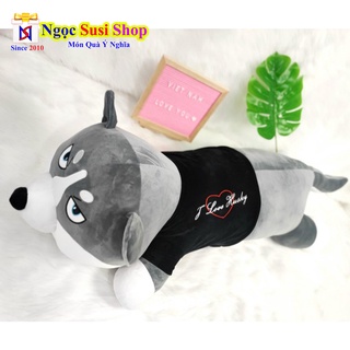 GẤU BÔNG CHÓ HUSKY NẰM SIÊU TO KHỔNG LỒ CAO CẤP