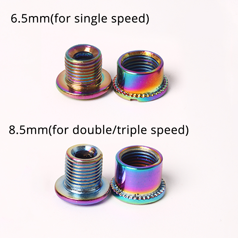 KRSEC 6.5 / 8.5mm Xích Bu Lông 6.5mm 8.5mm Xe Đạp Chainwheel Scresw Xe Đạp Đường Bộ Xe Đạp Quay Vít Đĩa Xe Đạp