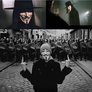 Anonymous Hacker V cho Vendetta Master Face Mask Fancy Dress Đạo cụ Halloween