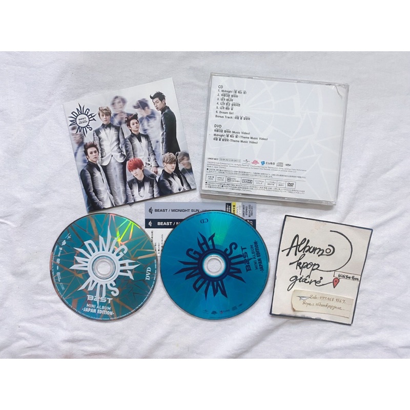 Beast Highlight Album Nhật Midnight, gồm cd dvd và Mini booklet