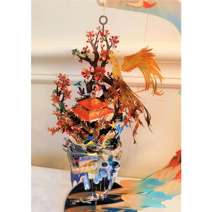 Ảnh Mô Hình Kim Loại Lắp Ráp 3D MU Bách Điểu Triều Phụng Birds Pay Homage To The Phoenix [chưa ráp] 3