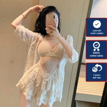 Set Bikini Lưới Đi Biển 3 Món (Bán Rời) Bộ Bikini Kín đáo Đồ Đi Biển Bộ Đi Biển Br08
