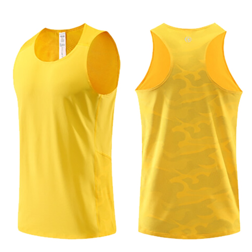 Điền kinh Tank Top Nam Chạy Singlet Nhanh Khô Top Không Tay Singlet Co Giãn Thể Thao Chạy Bộ Tập Gym