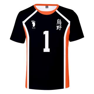 Yg Haikyuu!! Trang Phục Hóa Trang Karasuno Áo Thun Nữ Tay Ngắn Thể Thao Đồng Phục TobioTop Shoyo Tee