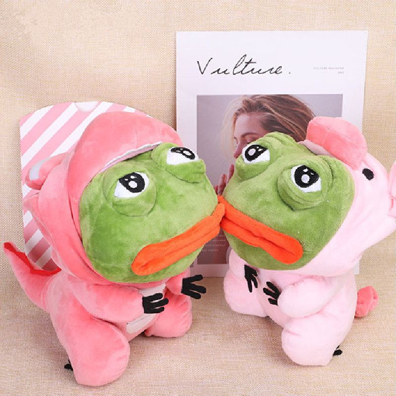 Pepe The Frog Sad Frog Pink Pig Frog Dinosaur Baby Toys Plush For Children's