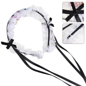 GODD Handmade Gothic Xù Ren Ruy Băng Đầu Đảng Nơ Cosplay Băng Đô Quấn Tóc