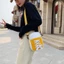 Túi đeo chéo nữ PYCOU, Túi đeo vai nữ bằng vải Canvas cá tính, Thiết kế dây giày ngộ nghĩnh Phong cách Messenger Ví Tote Mini Ngày lễ tình nhân