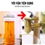 Bình thủy tinh cao cấp có vòi rót - Bình thủy tinh có vòi kèm chân gỗ đựng nước trái cây, nước detox, nước lọc tiện lợi
