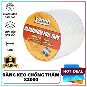 Cuộn 5 Mét Băng keo x2000 Nhật Bản Siêu Dính chắc chắn, Giá tốt, Chống Thấm Dột, Dán Tường, Dán Mái Tôn Ông Nước