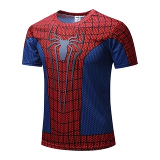 Áo nam In Hình Siêu Anh Hùng Spiderman 3D Chất Liệu Thấm Hút Nhanh Chóng