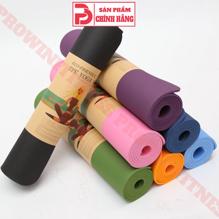 Thảm 0.8cm định tuyến cao cấp tập Yoga, gym, thể dục thể thao, chất liệu cao su non Prowin fitness