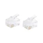 Niki 100 Chiếc RJ12 6P6C Cáp Mô Đun Cho Đầu Kết Nối Điện Thoại Pha Lê Phích Cắm