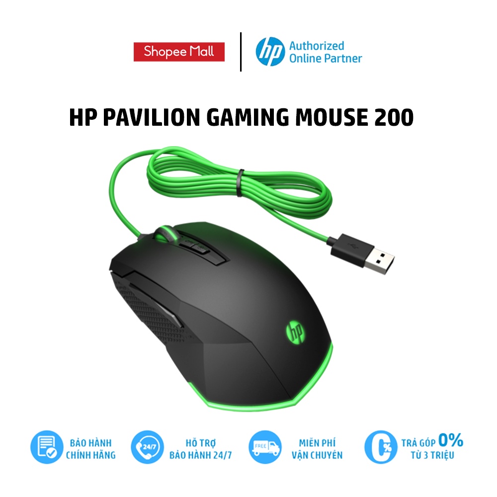 [Mã BMLTA35 giảm đến 35K đơn 99K] Chuột có dây HP Pav Gaming Mouse 200 A/P_5JS07AA - Hàng Chính Hãng
