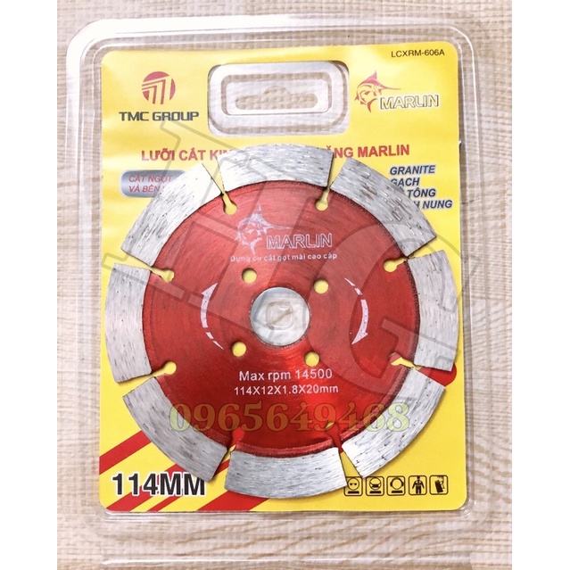 Lưỡi Cắt Gạch, Đá Granite, Bê Tông MARLIN 114mm dùng cho máy cầm tay