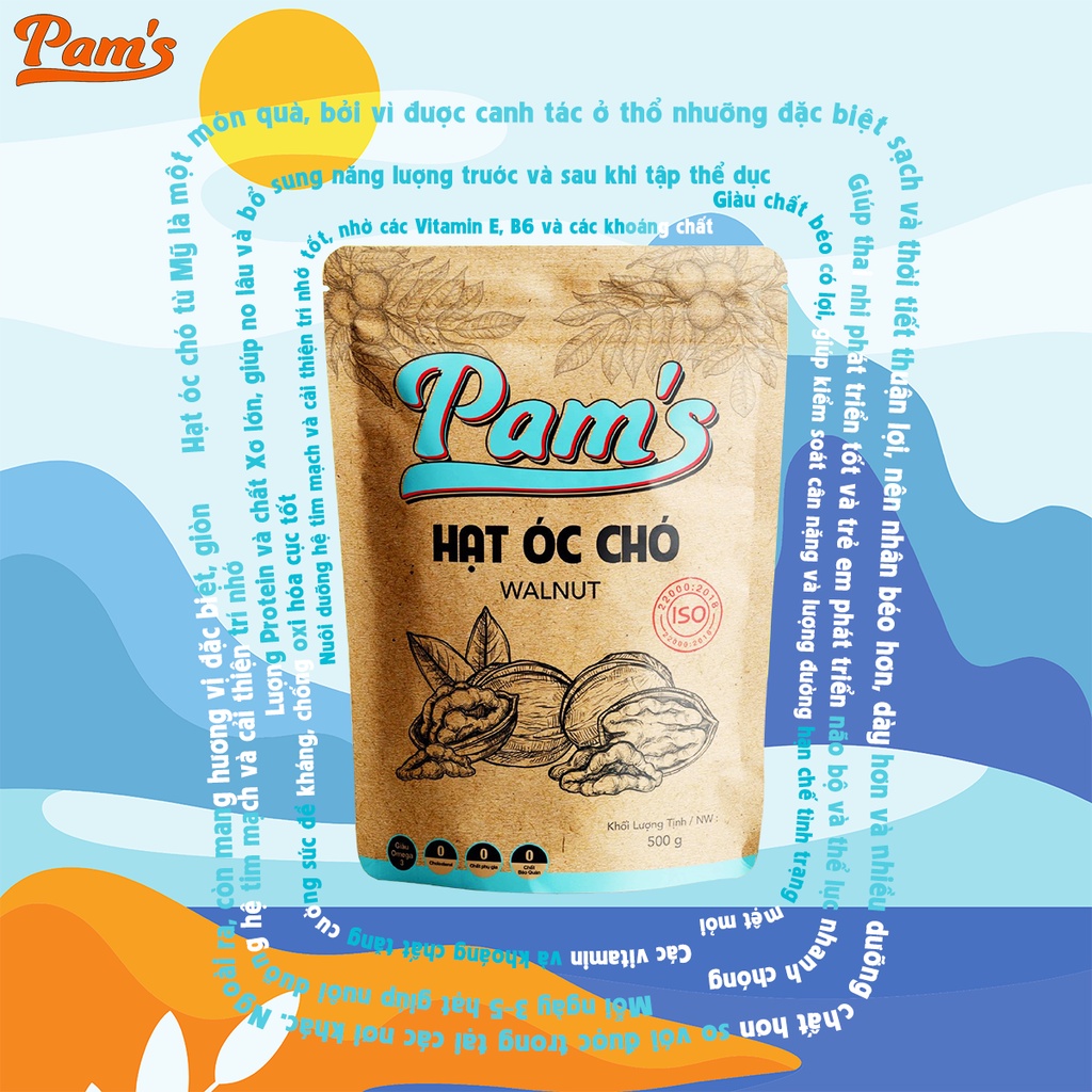 Hạt Óc Chó Chandler Nhập Khẩu Mỹ Pams 500g/túi Zip - Nhân Dày Cơm Dễ Tách, Tặng Kèm Khui Hạt