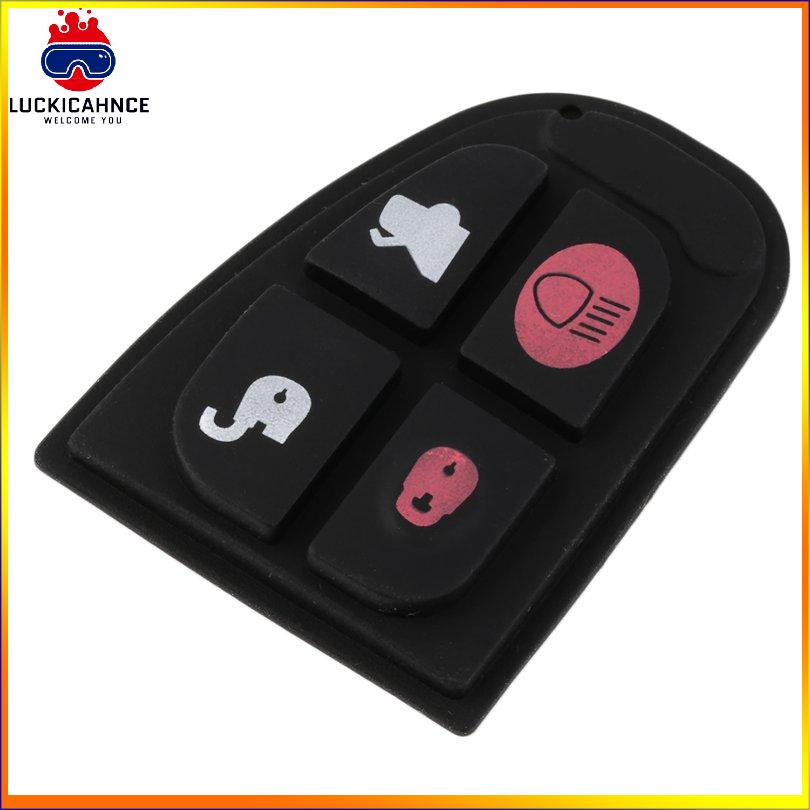 New 4 Button Rubber Pad Key Fob Skin Replacement For Jaguar Remote