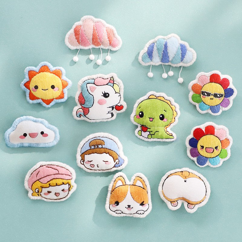 Bộ kit tự thêu huy hiệu,sticker trang trí tự làm DIY (Nhiều Mẫu ...