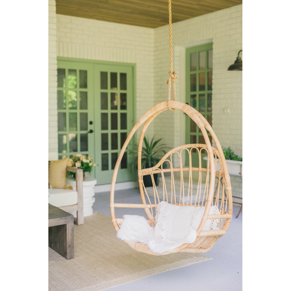 Xích đu mây CAO CẤP trang trí - Sản phẩm HOME MÂY cho ban công, quán cafe, khách sạn, và homestay