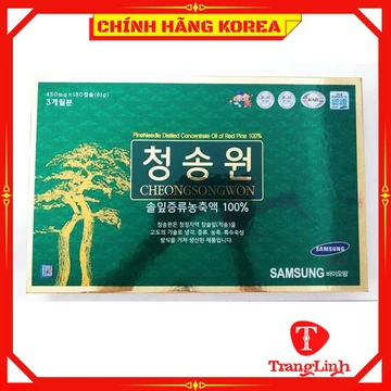 Tinh dầu thông đỏ hàn quốc Cheongsongwon cao cấp, hộp xanh 180 viên - tranglinhkorea