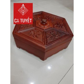 Hộp đựng bánh kẹo, mứt tết gỗ hương cao cấp