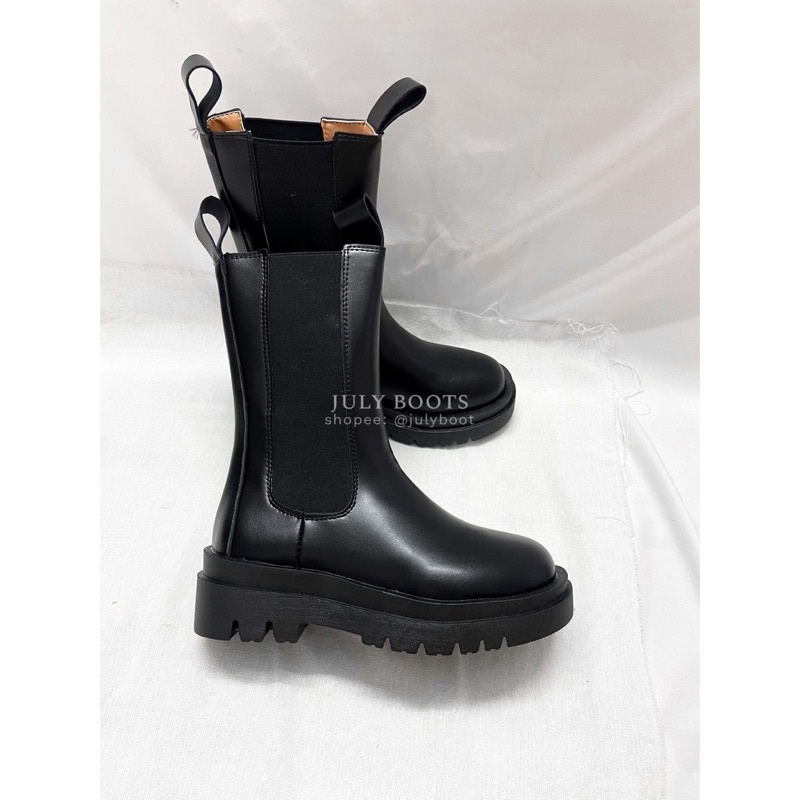 Boots da đen (mới 100%) | Shopee Việt Nam