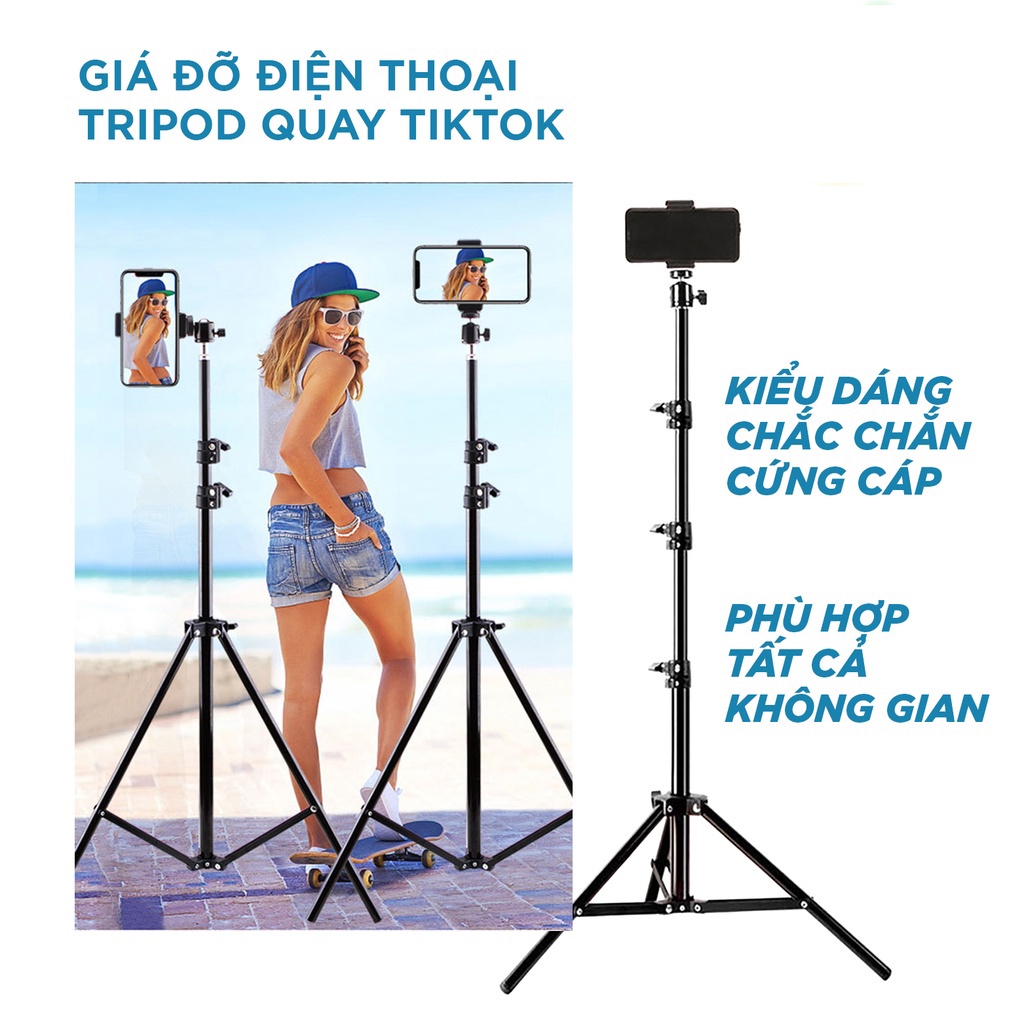 Chân Quay Video Hỗ Trợ Livetream Chụp Ảnh Quay Video , Hàng Loại 1 Cao Cấp - Chính Hãng HD DESIGN