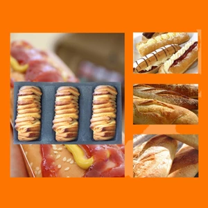 Cc Bánh Mì Pháp Chảo Nướng Khay Đục Lỗ 3 Khe Dính Dụng Cụ Nướng Bánh Mì Khuôn