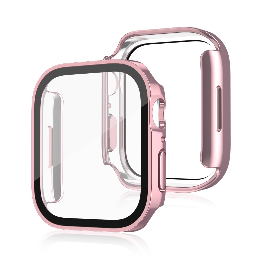 Ốp lưng cứng bảo vệ màn hình mờ chống thấm nước cho Apple watch 46MM 10 9 8 7 6 5 SE 4 Vỏ kính cường lực cho iwatch 45mm 41mm 44mm 40mm 42MM