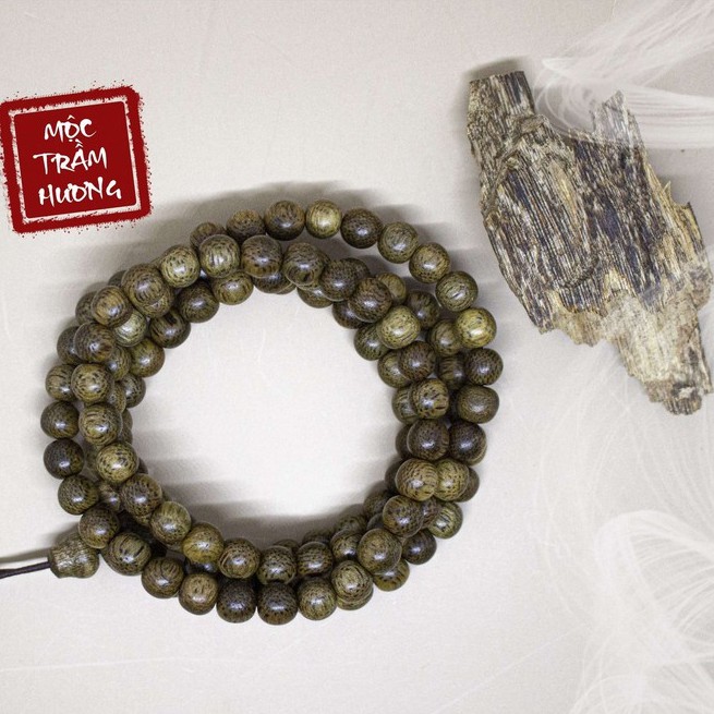 Ảnh Vòng Tay Chuỗi Tràng Hạt 108 Size 6mm Trầm Tốc Việt - Trầm Hương Tự Nhiên - Mùi Dịu Nhẹ | MTH JEWELRY 4