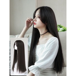 Tóc Giả Nguyên Đầu Hai Mái Hất Thẳng (Tặng Kèm Mũ Lưới) Hamin