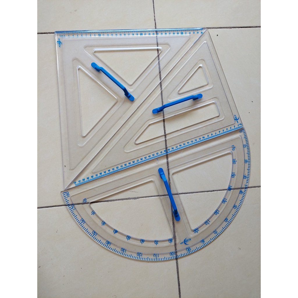 Ảnh Bộ thước đo độ eke nhựa giáo viên STB 1