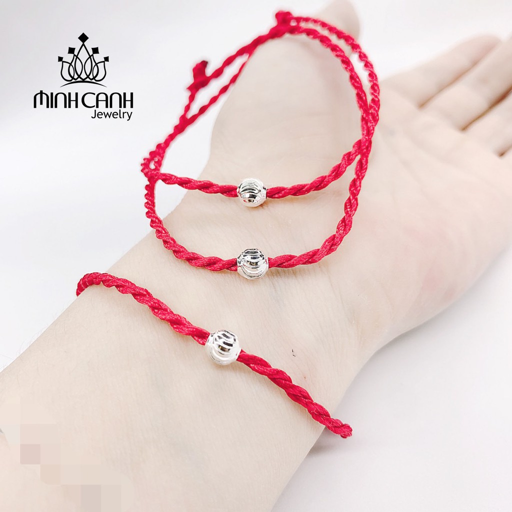 Ảnh Vòng Tay Chỉ Đỏ Mix Bi Bạc Ta Mang Lại May Mắn - Minh Canh Jewelry 2