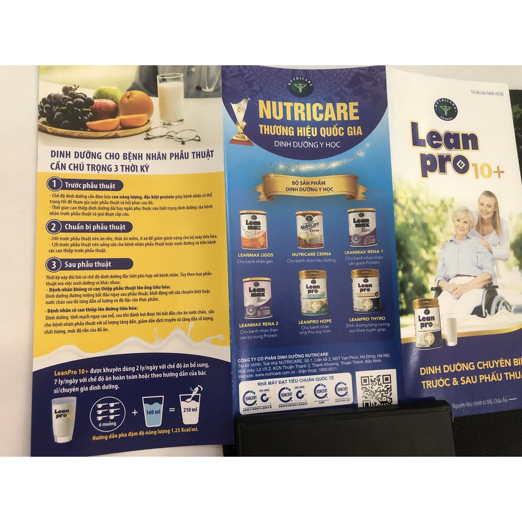 Sữa bột LEAN PRO 10+ 900g - DINH DƯỠNG CHUYÊN BIỆT CHO NGƯỜI TRƯỚC VÀ SAU PHẪU THUẬT
