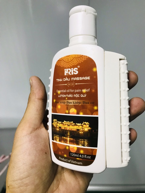 NÓNG MẠNH Dầu Xoa Bóp iris - HƯƠNG QUẾ ẤP ÁM 120ml