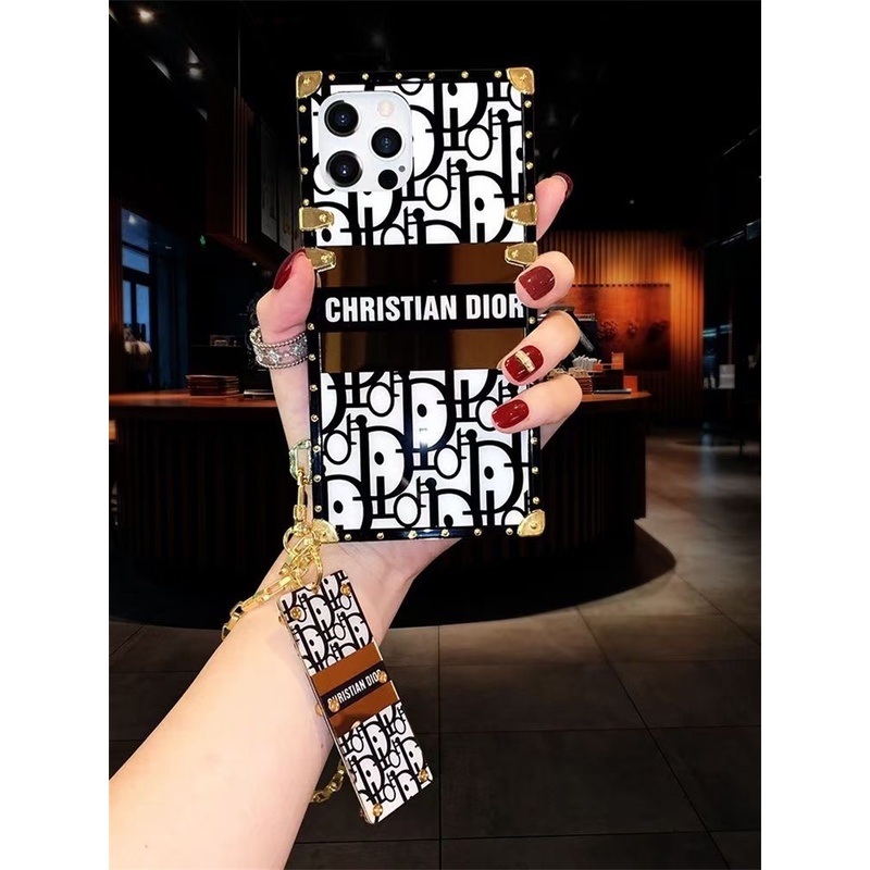 Dành Cho iPhone 17 16 15 14 PRO MAX 12 13 mini 11 Pro Max 13 12 Pro Max X Xs Max XR 14 15 16 Plus Chữ In Gương Kim Loại Mặt Dây Chuyền Điện Thoại