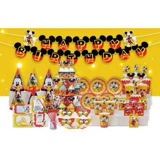 Set MEGA trang trí sinh nhật chủ đề MICKEY VÀNG