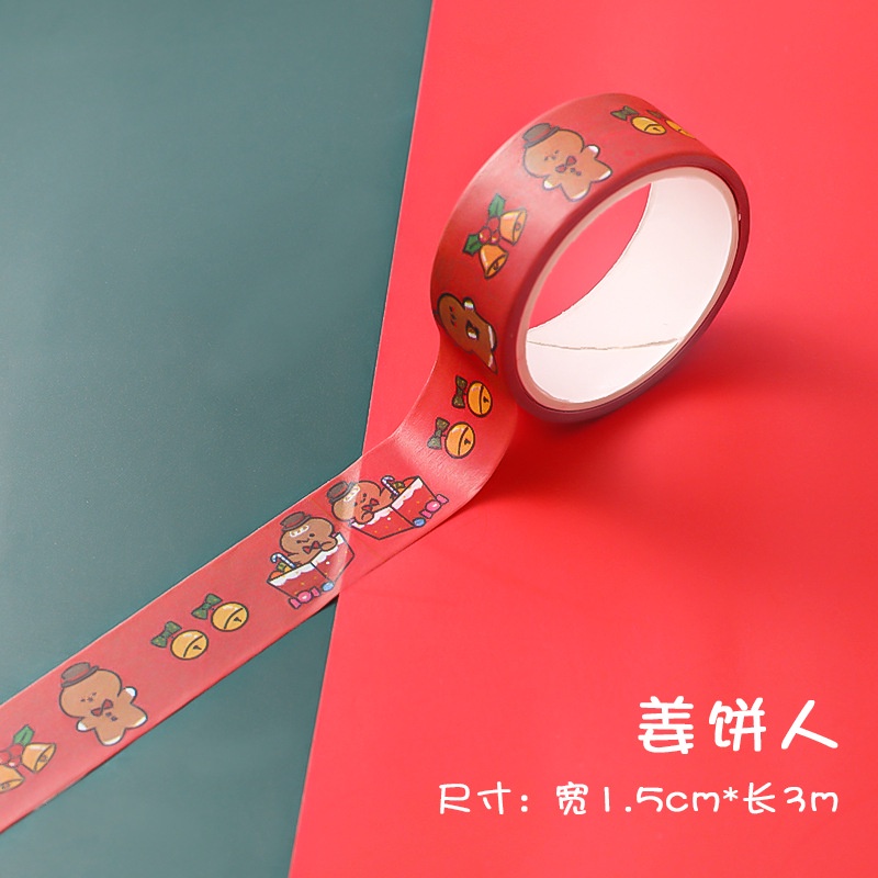 3 Băng Dính Washi Tape Giáng Sinh Noel Merry Christmas 1.5Cm*3M