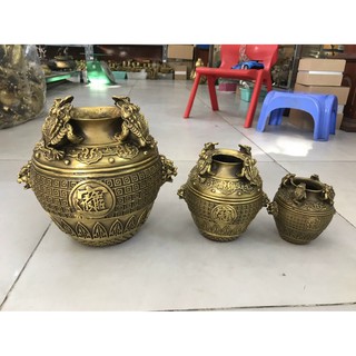 Hũ Cóc Tiền Phong thuỷ Hũ Tài Lộc vật phẩm phong thuỷ bằng đồng