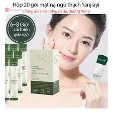 ⭐ TRẮNG DA - HỘP 20 GÓI ⭐ Mặt nạ ngủ dạng thạch Collagen nâng cơ chính hãng