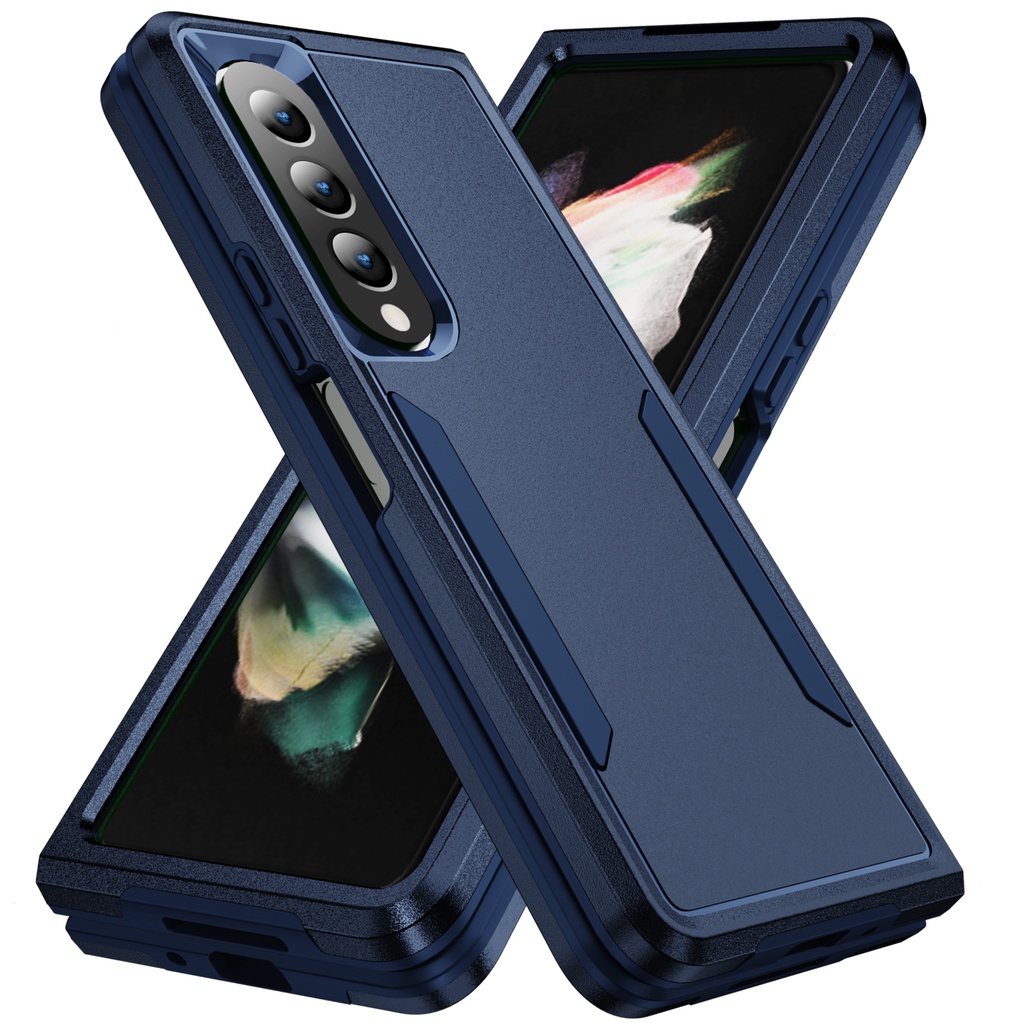 Ốp Giáp Chống Sốc Cho Samsung Galaxy Z Fold 4 Hybrid Rugged PC + TPU Silicon Chống Sốc Bao Z Fold 3 5G Vỏ Điện Thoại