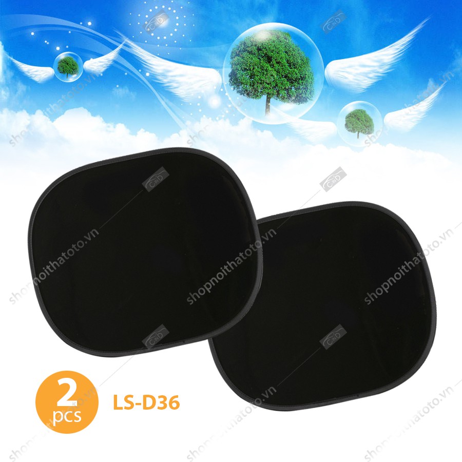 Combo 2 Tấm Che Nắng Ô Tô Phim Cách Nhiệt Tròn Nhỏ CIND LS-D36 (36*44 cm)