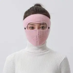 Mặt nạ bảo vệ chất nỉ có kính trong suốt chống nắng, chống bụi, ngăn virus cho xe đi ngoài trời