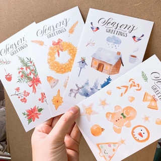[lẻ 1 tấm] Thiệp Noel / Bưu thiếp Giáng Sinh / Thẻ đánh dấu trang mẫu ngẫu nhiên 🎄🎄❄️