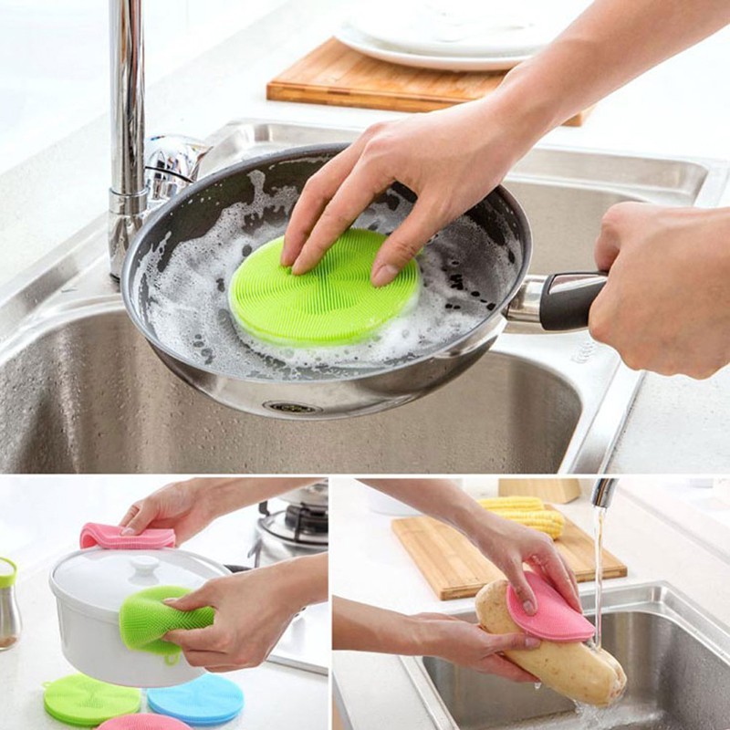 Ảnh Miếng rửa chén dĩa WALFOS bằng silicone chất lượng cao tiện lợi 2