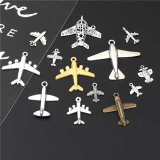 10 Chiếc Cổ Sliver 3D Đáng Yêu Máy Bay Quyến Rũ Bay Du Lịch Máy Bay Mặt Dây Chuyền Làm Đồ Trang Sức Handmade Phụ Kiện