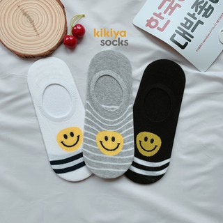 [MUA 2 TẶNG 1]Tất vớ lười nữ cotton Happy Smile Kikiya W-N-045 (Chính Hãng Hàn Quốc)