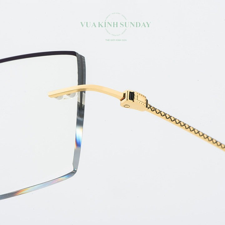 Kính cận khoan không viền titanium VD180