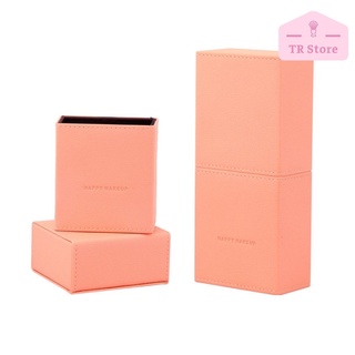 [Không cọ] Hộp đựng cọ cao cấp nắp nam châm Happy Makeup chống bụi màu cam đào