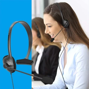 Tai nghe có thể điều chỉnh OXXGGKAO có micrô giảm tiếng ồn cho máy tính cổng đơn